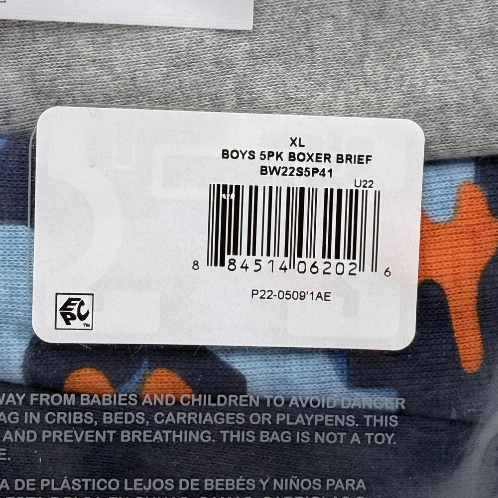 Wonder Nation Boxer Briefs Boys XL 14-16 5 Pack Camo Solid‎ Cotton BW22S5P41 - Picture 3 of 4